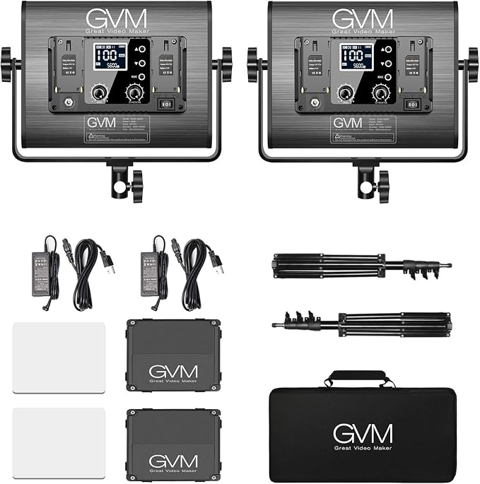 GVM RGB LED Video Light with Bluetooth Control, 360° Full Color 1000D PRO Video
