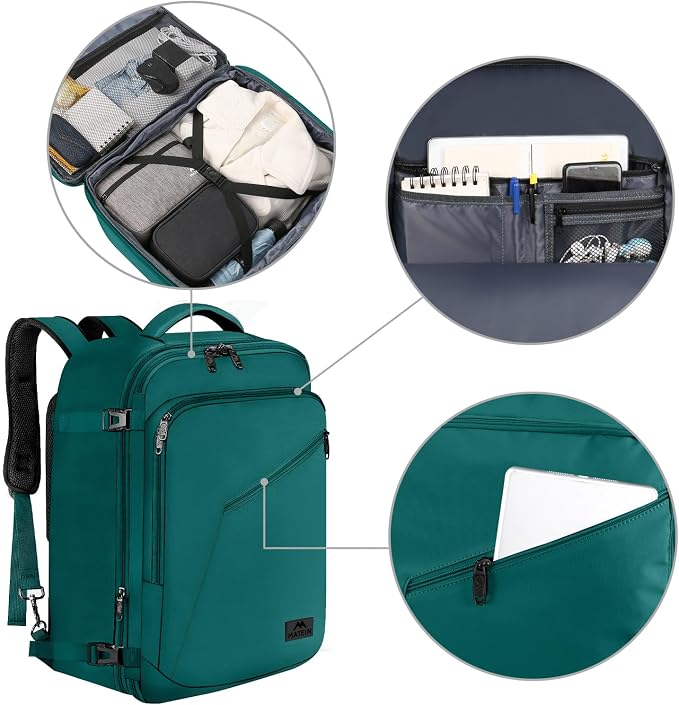 MATEIN Travel Backpack Large, Water Resistant Carry on Backpack