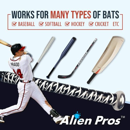 **ALIEN PROS Bat Grip Tape - 0.5MM Precut Baseball Grip Tape for Pro Feel - Perfect Replacement for Old Bats**