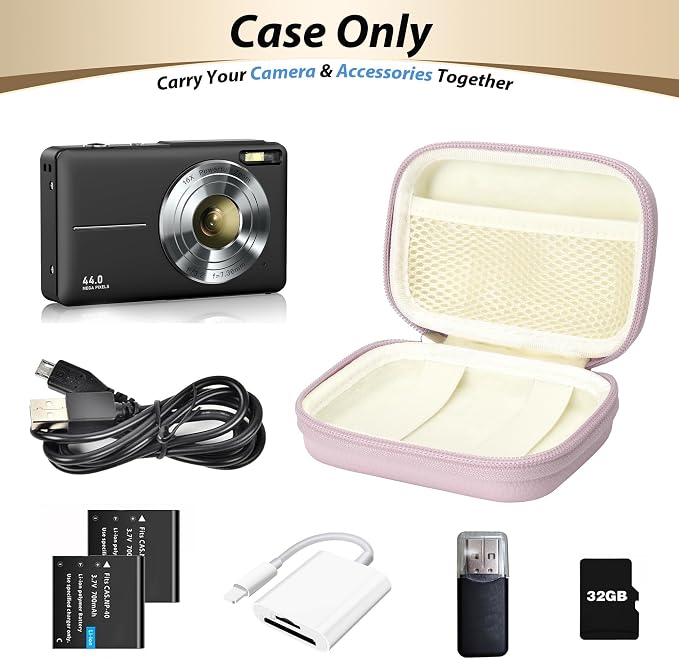 Digital Camera Case for CAMKORY, KODAK PIXPRO FZ45/FZ55, Canon IXUS 285 HS