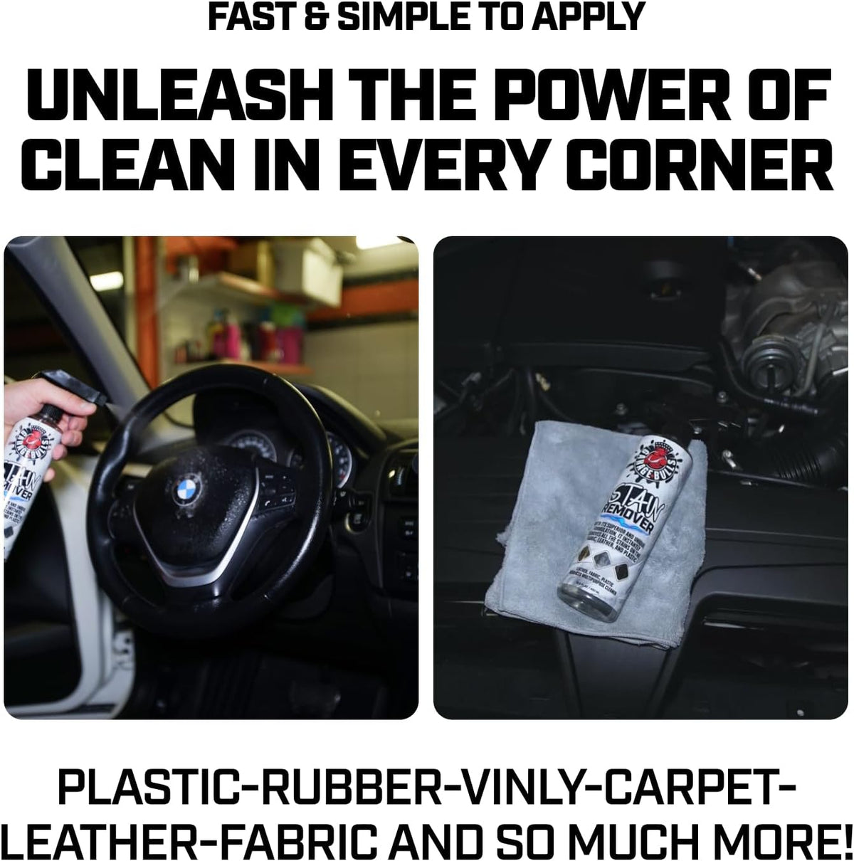garage bulls Stain Remover total car Interior Cleaner 13.5 fl. oz