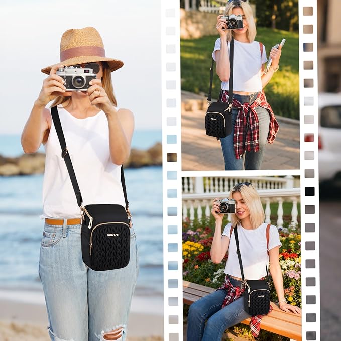 MOSISO Camera Bag, Small Dual Access Crossbody Shoulder Bag
