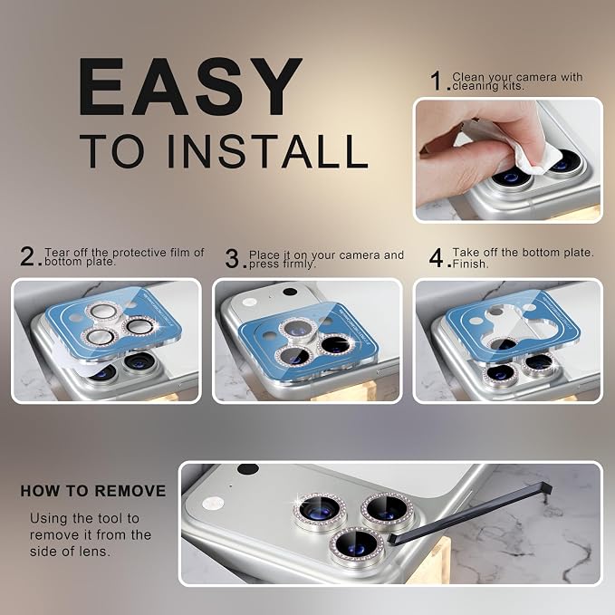 Choiche Compatible for iPhone 17 Pro/iPhone 17 Pro Max Camera Lens Protector