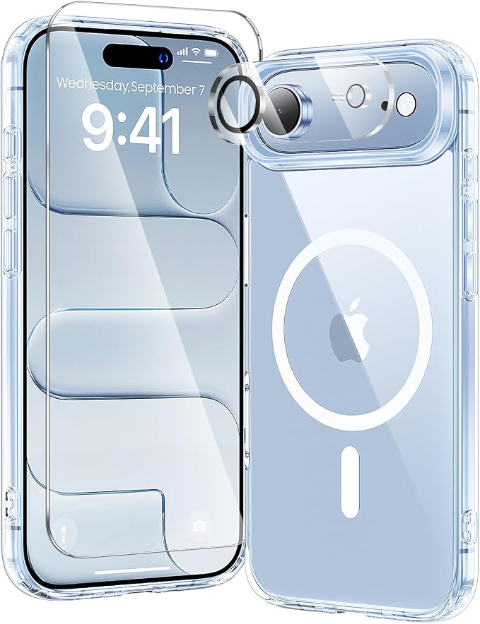 toushion 3 in 1 for iPhone Air Case Clear, Fits MagSafe, Not Yellowing