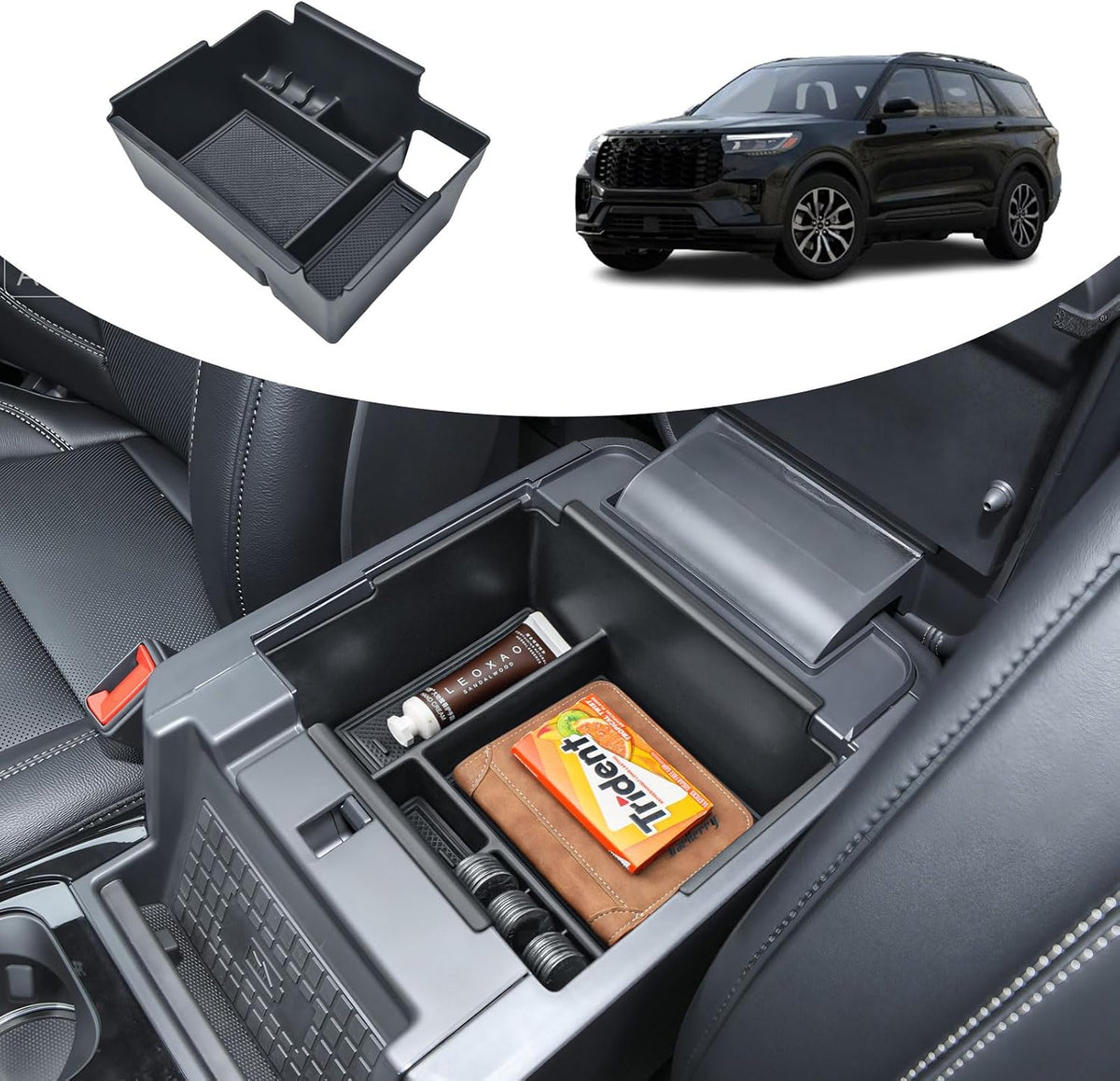 Custom-Fit Ford Explorer 2020-2025 Console Organizer Tray