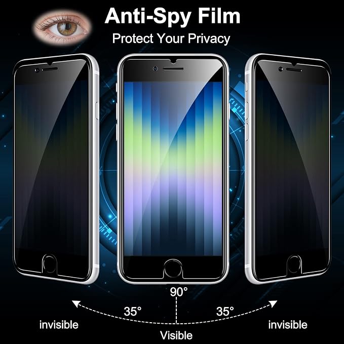 YMHML 2 Pack Compatible for iPhone SE 2020 2nd 2022 3rd Generation, iPhone 8 7