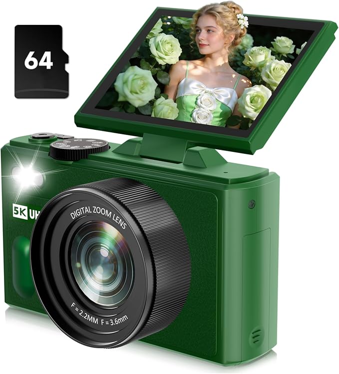 5K Digital Camera for Photography, 80MP Digital Camera