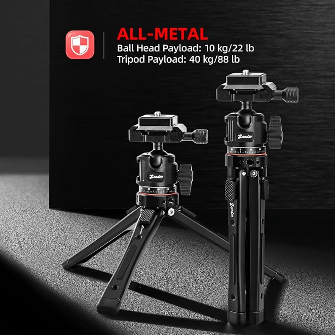 Zeadio 3-in-1 Heavy Duty Metal Tripod