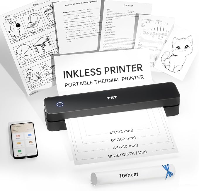 PRT Portable Printers Wireless for Travel