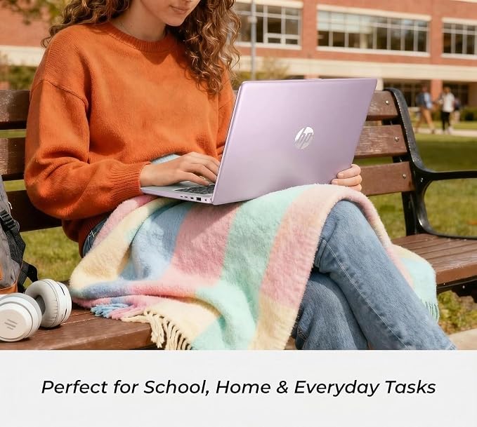 HP Everyday Laptop with Copilot AI • 2026 Edition • Intel 4-Core N150 Processor • 4GB RAM DDR5 • 128GB SSD + 1TB Cloud Storage • Microsoft 365 • Thin & Portable • 11.5hrs Battery • Windows 11