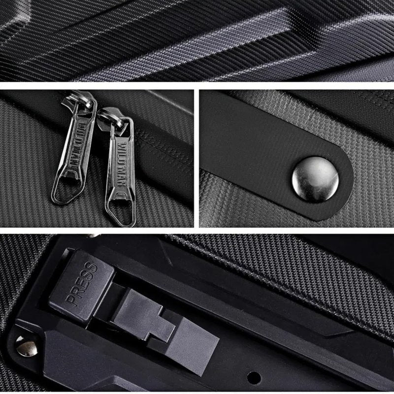 WILD MAN Hard Shell Handlebar Scooter Bag Quick Release Design Bike Bag Anti-Theft Design Scooter Storage With Carry Handle for Kick Scooters Folding Bike-GD99X(Black,4.5L)