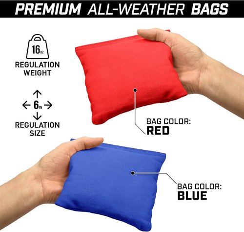 GoSports Solid Wood Premium Cornhole Sets - Choose 4' x 2' or 3' x 2' Boards | Includes 8 Toss Bags