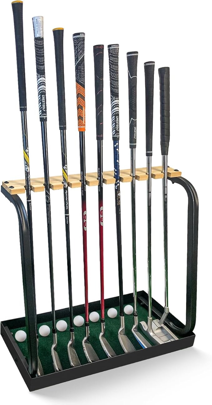 Crestgolf Golf Club Organizers Golf Club Display Golf Putter Rack (9-Hole or 18-Hole or 27-Hole for You to Choose) (Update-9-hole)