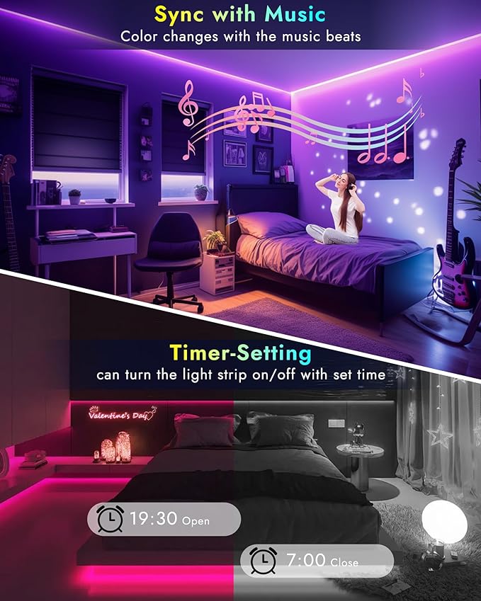 INDARUN RGBW COB Led Light Strip 32.8FT/10M, 12mm Flexible Led Tape Light 6720LEDs, 24V/8A, COB Led Light 3000K/5000K Dimmable, Bright Smart Led Strip Lights for Bedroom, TV Backlight