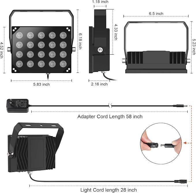 Univivi IR Illuminators 20 LEDs 850nm Long Range Illuminator 90 Degree Wide