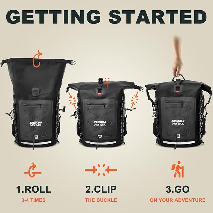 OSAH DRYPAK Waterproof Backpack Dry Bag 35L/55L/85L – Heavy Duty Roll-Top