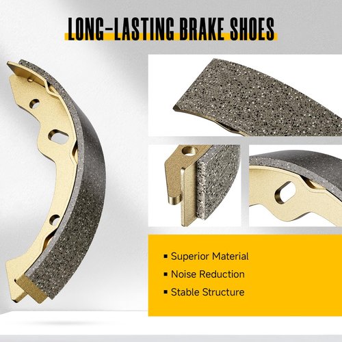 Golf Cart Brake Shoes Pads & Spring Kit for EZGO TXT/Medalist 1997-2008, Workhorse 800 Gas 1997-2012, ST350 Gas 2000-2012, Yamaha 1995-2002 G14/G16/G19 Electric/G20 Gas, OEM 27943G01 27944G01 70795G01