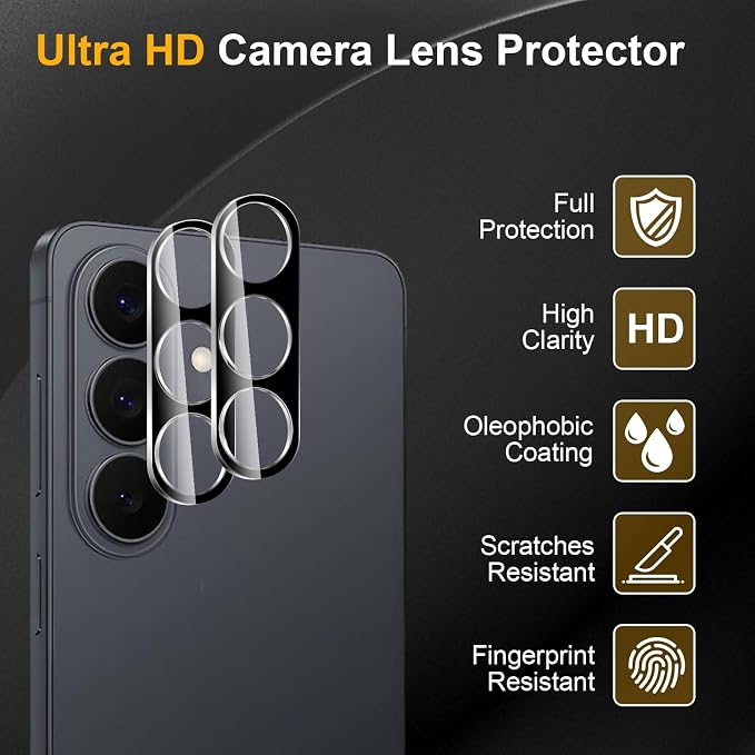 3 Pack Camera Lens Protector for Samsung Galaxy S26/S26 Plus/S26+, Tempered