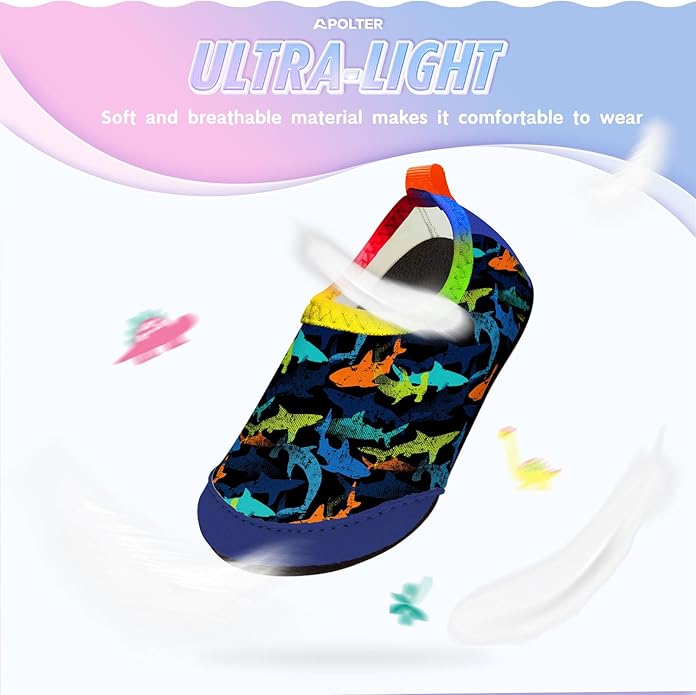 Baby Boys and Girls Swim Water Shoes Barefoot Aqua Socks Non-Slip for Beach Pool Toddler Kids