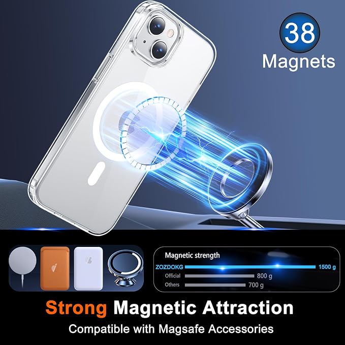 for iPhone 15 Case Clear with Privacy Screen Protector and Full Camera