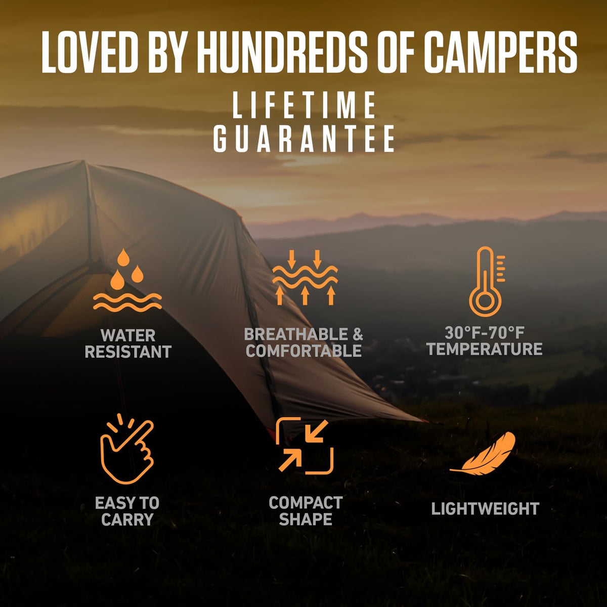 VENTURE 4TH Sleeping Bag - Lightweight & Warm for Cold Weather | XXL Size for Adults, Kids & Couples - Perfect for Hiking & Camping