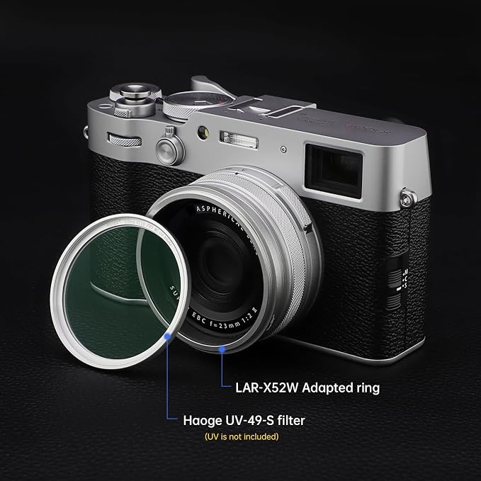 Haoge Lens Filter Adapter Ring for Fujifilm X100VI Fuji FinePix X100V Camera
