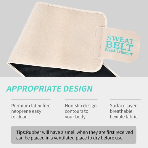 Lisacool Waist Trainer for Women,Waist Sweat Band for Women,Belt for Weight Loss, Belly Band,Stomach Wrap Lumbar Support Champagne