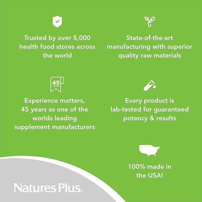 Natures Plus Vitamin B12 (Methylcobalamin), Sustained Release - 2000 mcg, 60 Vegetarian Tablets - High Potency Red Blood Cell Support - Natural Energy Booster - Gluten-Free - 60 Servings