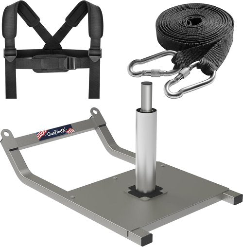 GanFindX Weight Sled - Fitness Strength Training Equipment for Speed Improvement | Compatible with 1" & 2" Plates