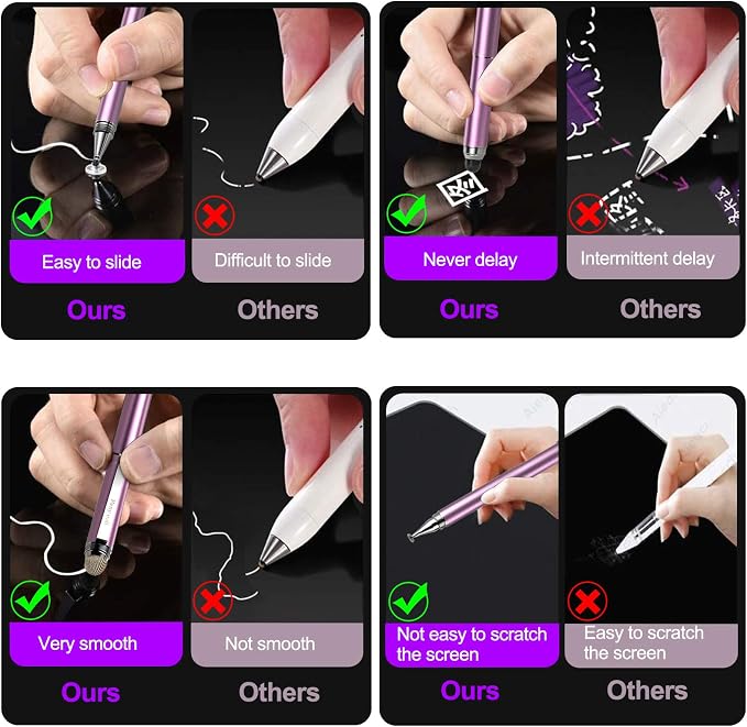 Penyeah 4-in-1 Stylus Pen for Touchscreens, Versatile Capacitive Stylus for