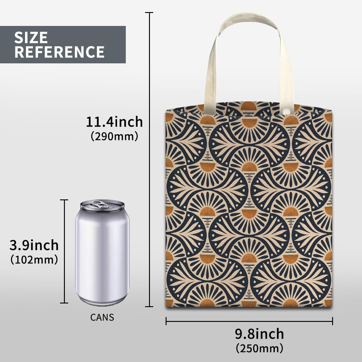 Car Trash Can, Cute Car Trash Bag, Hanging Car Organizer and Storage Bag, Trash Bin for Car Accessories, Vehicle, Travelling, Camping Boho Orange Sun Leaf