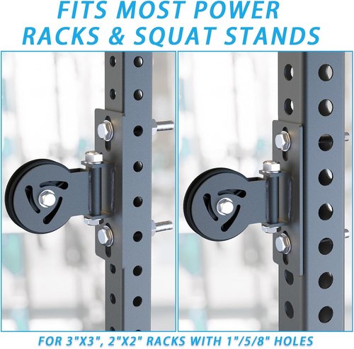 J Bryant Pulley System for Power Rack - Heavy Duty Cable Pulley Attachment for 2x2, 2x3, 3x3 Racks