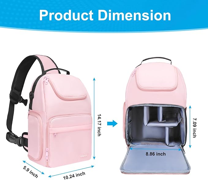 MOSISO Camera Sling Bag, DSLR/SLR/Mirrorless Camera Case Crossbody Photography