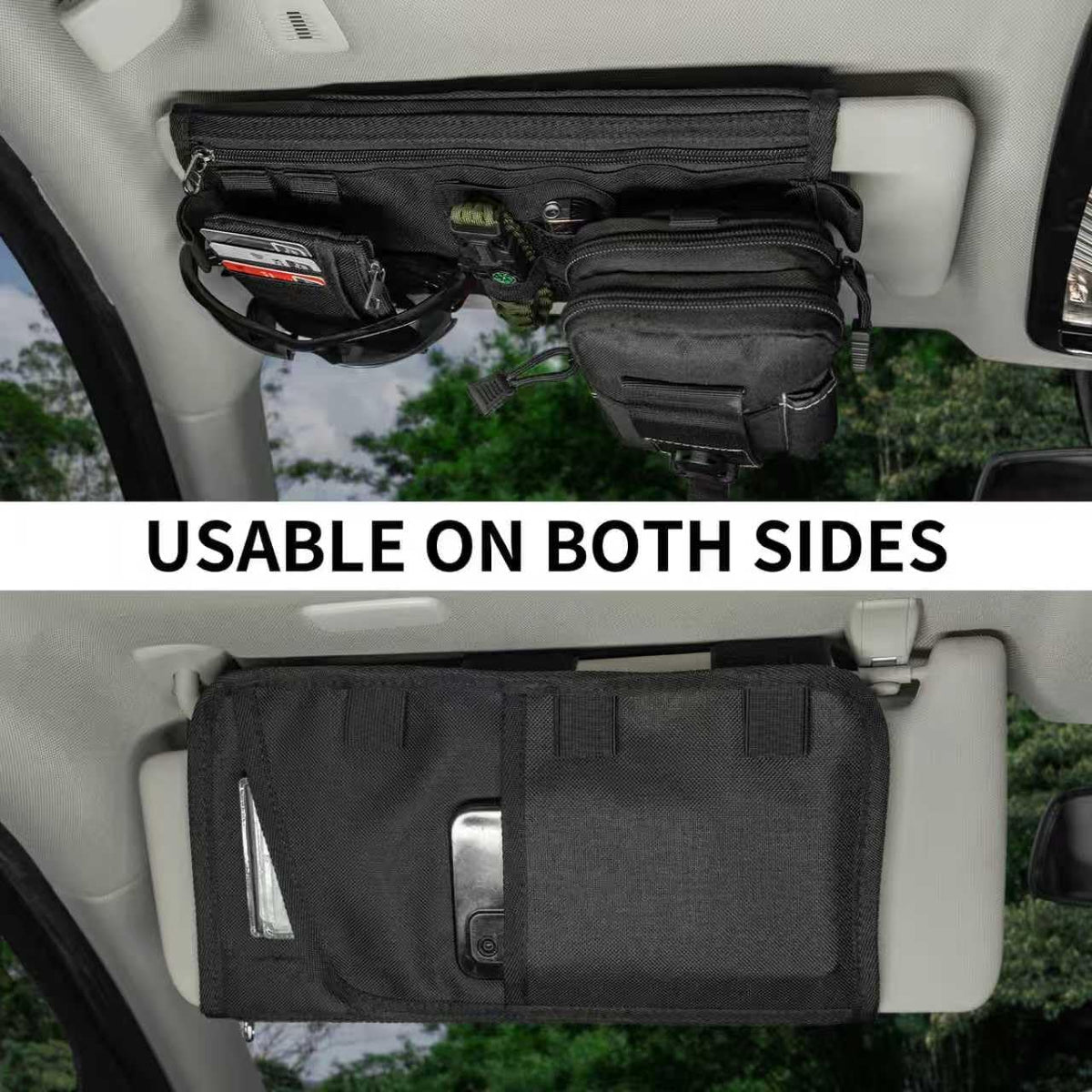 Car Sun Visor Organizer for Cars, Trucks, Vans