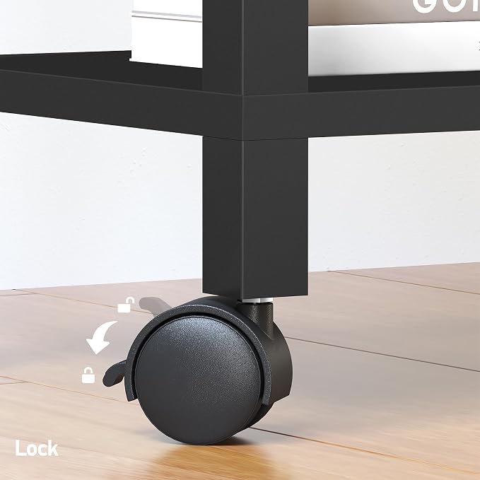 TUTOTAK 2 Tier Printer Stand, Rolling Printer Cart