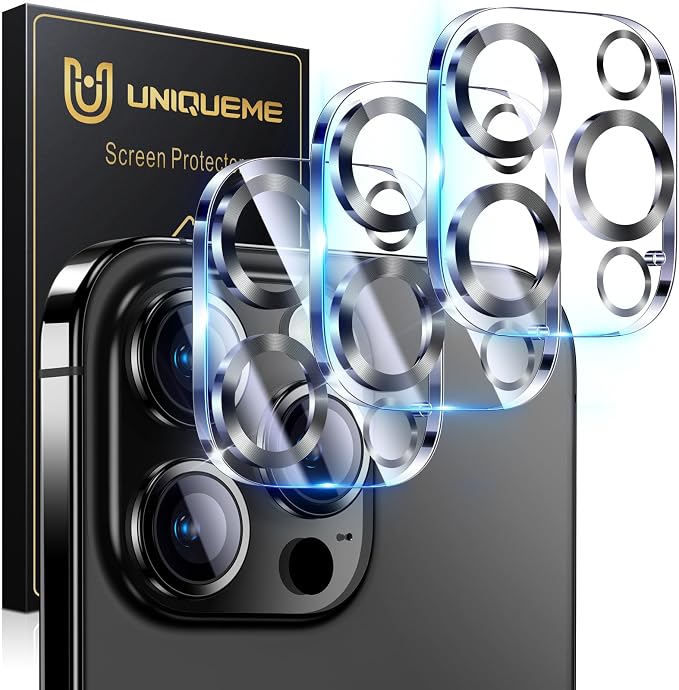UniqueMe for 3 Pack iPhone 16 Pro/iPhone 16 Pro Max Camera Lens Protector