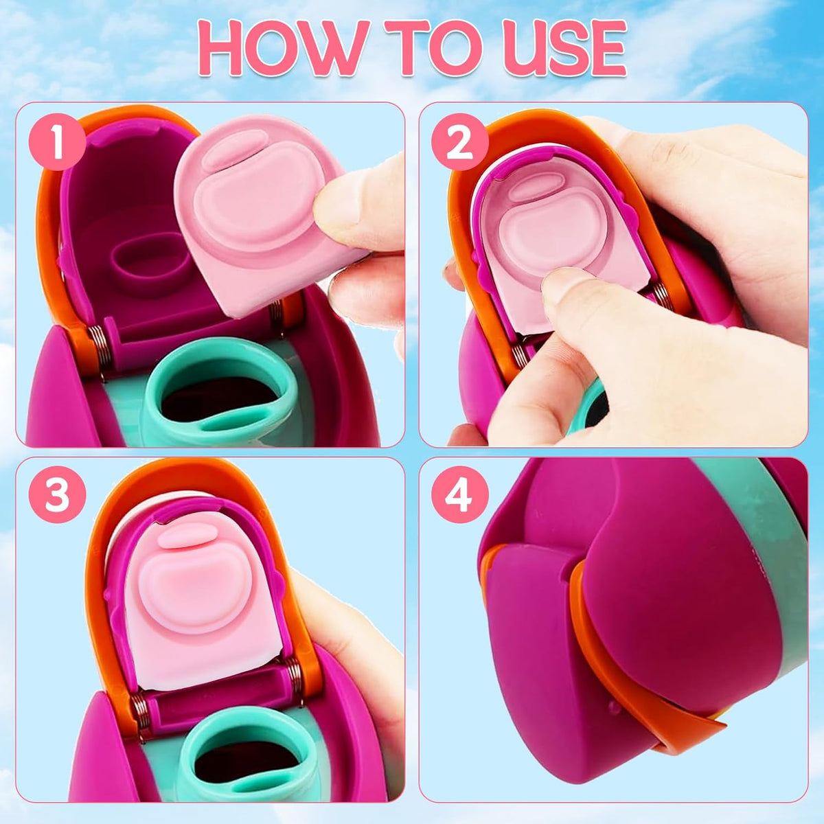 Owala Replacement Rubber Seal Stopper - Durable Silicone Gasket for 16/19/24/32/40oz Bottles | Pink
