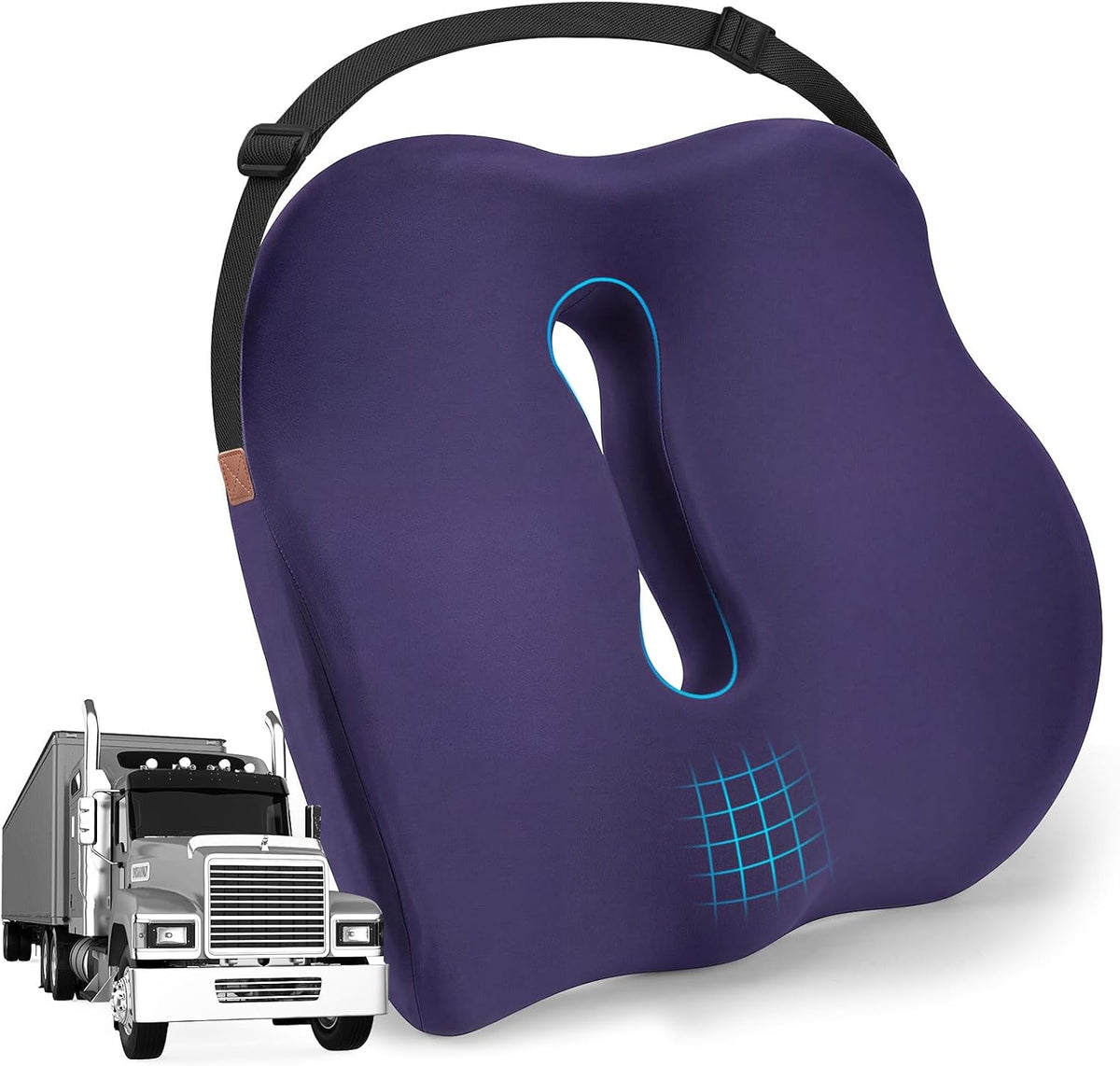 Truck Seat Cushion for Truck Drivers， Comfortable Driving Support Pad