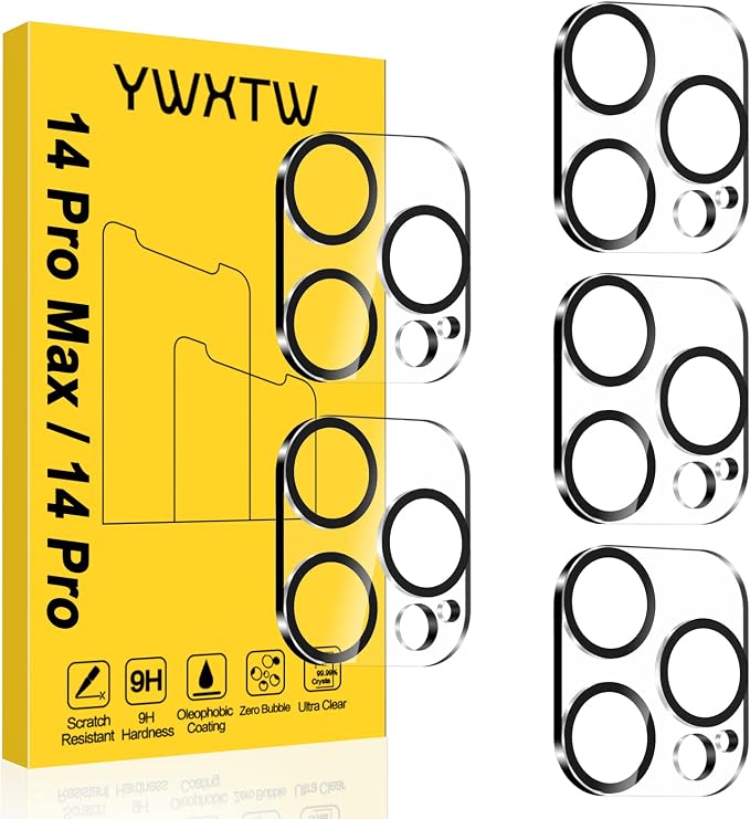YWXTW [5 Pack Designed for iPhone 14 Pro Max Camera Lens Protector, for iPhone