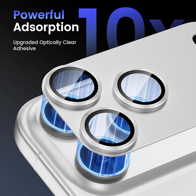 Tensea for iPhone 17 Pro Camera Lens Protector, Metal Aluminum Alloy Tempered
