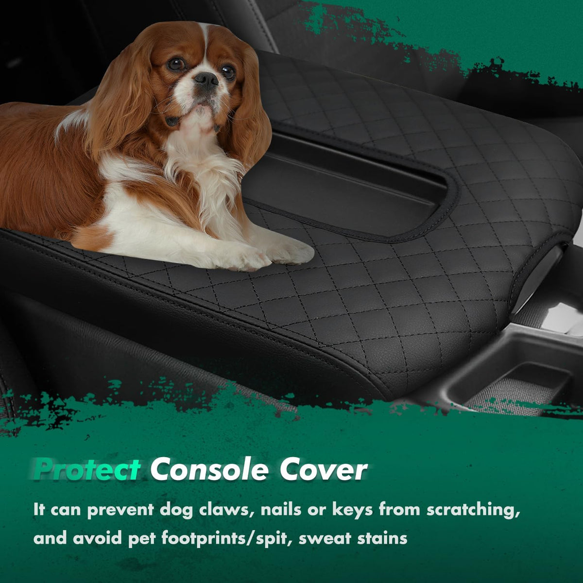 SCITOO Jump Seat Armrest Cover fit for 2019-2025 For Chevy Silverado Black