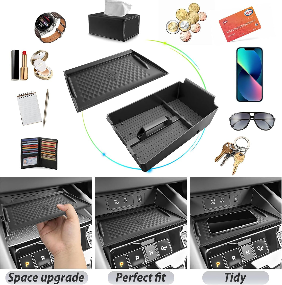 SKTU 2Pack for 2025-2027 Nissan Murano Center Console Organizer Durable