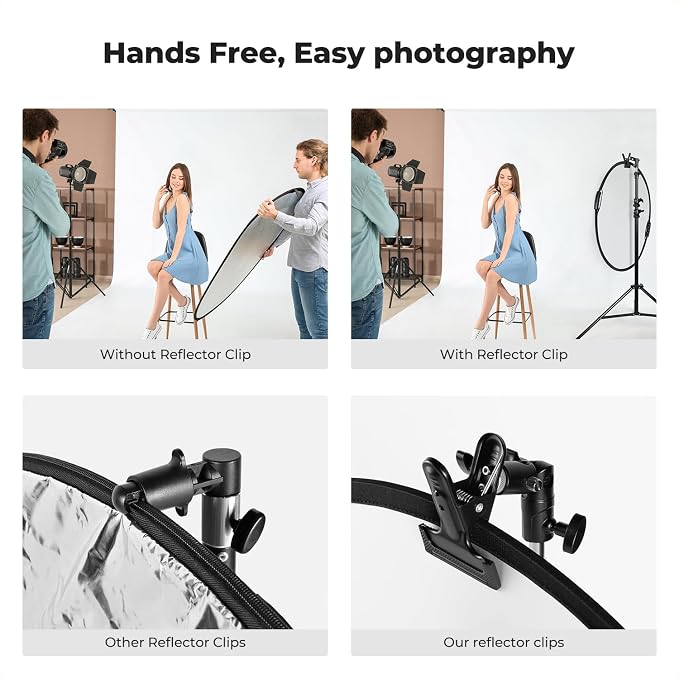 K&F CONCEPT Photography Reflector Holder, Photo Video Studio 5/8" Heavy Duty