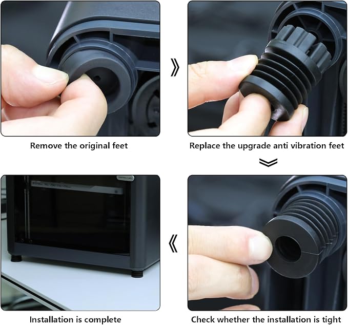 8PCS Anti Vibration Feet for Bambu Lab P1/X1 Series, 3D Printer Accessories