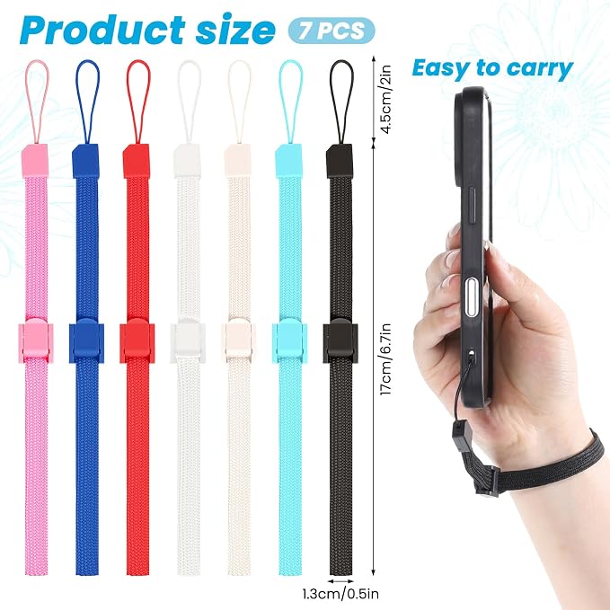 7 PCS Hand Wrist Strap, Adjustable Phone Lanyards