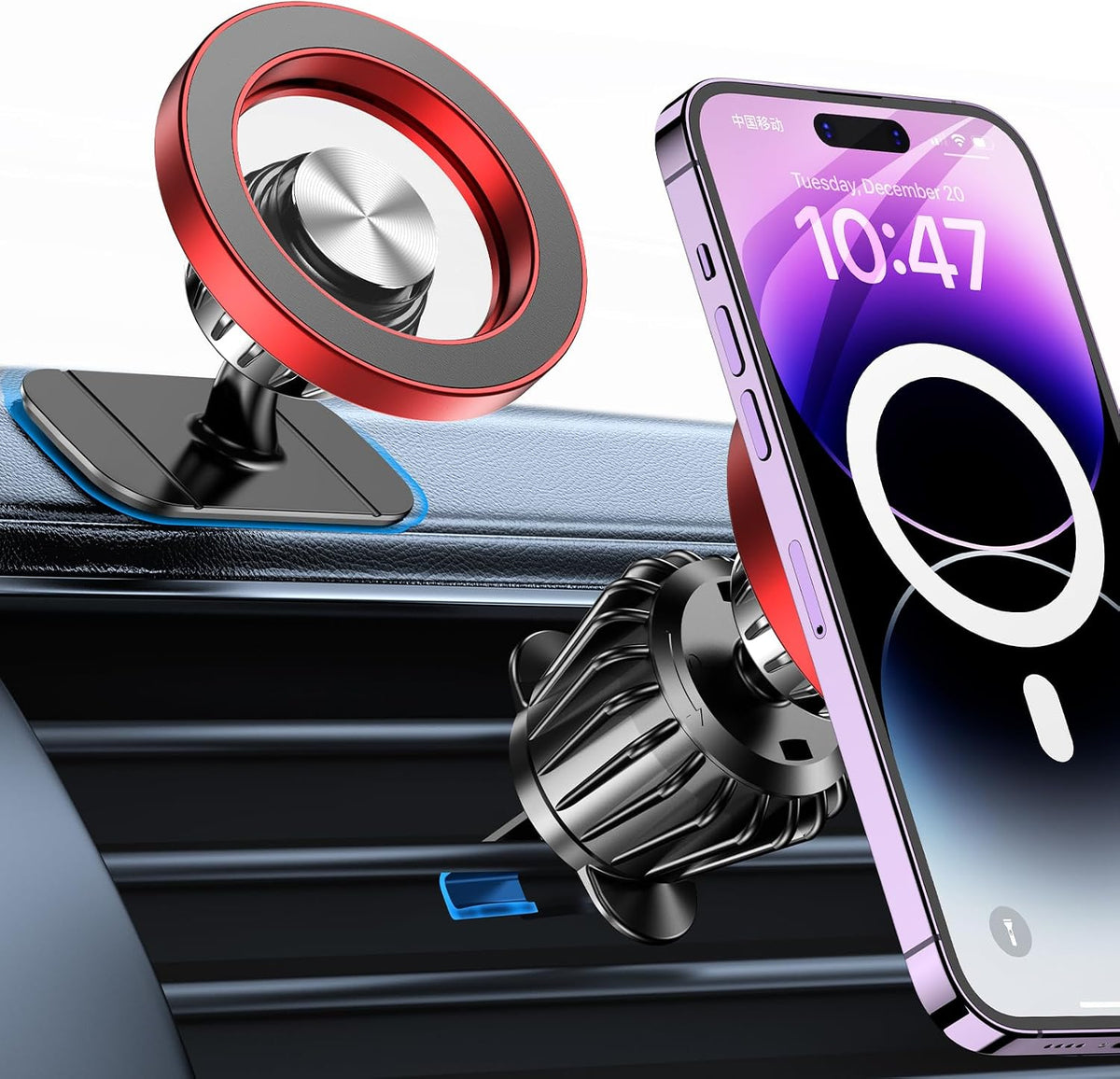 Kaistyle for Magsafe Car Mount【20 Strong Magnets】Magnetic Phone Holder for Car Phone Holder Mount Dash Mounted Holders Cell Phone Holders for Your Car Accessories for Women Men for iPhone 17 16 15 14