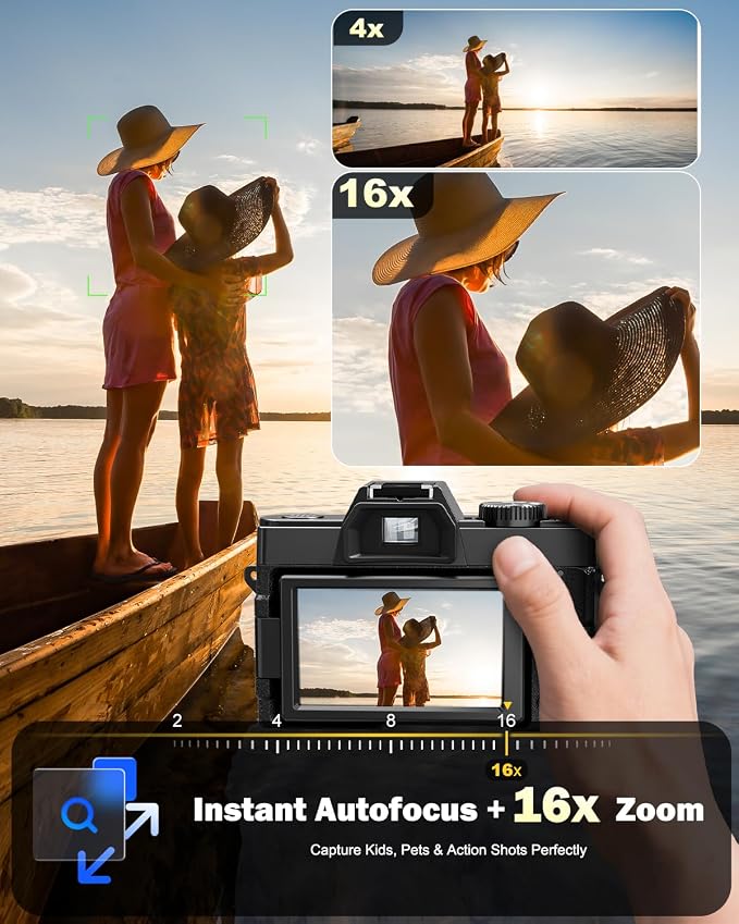 NBD 8K Digital Cameras for Photography, 64MP Camara Fotograficas, Travel