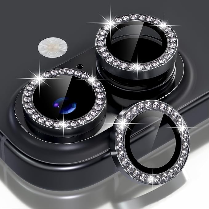 Choiche Compatible for iPhone 17 Camera Lens Protector Bling, 9H Tempered Glass