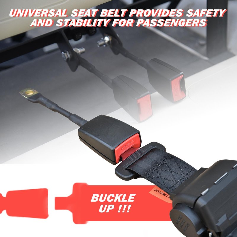 Orle Oko Golf Cart Seat Belts, 2 Pack Retractable Universal Golf Cart Seat Belt Kit Compatible with EZGO TXT RXV, Yamaha, Club Car DS Precedent Yamaha UTV & Most Golf Cart (Style 2)