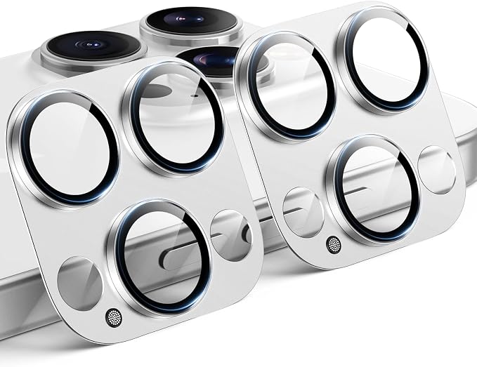 TAURI 2 Pack for iPhone 16 Pro Max/16 Pro Camera Lens Protector, Full Coverage